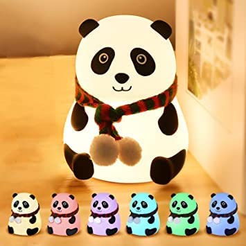 Cute Panda Night Light β Soft Silicone Touch Lamp