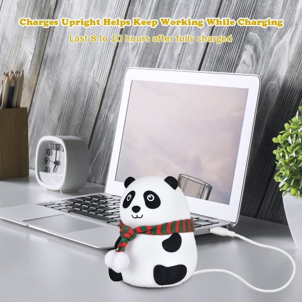 Cute Panda Night Light β Soft Silicone Touch Lamp