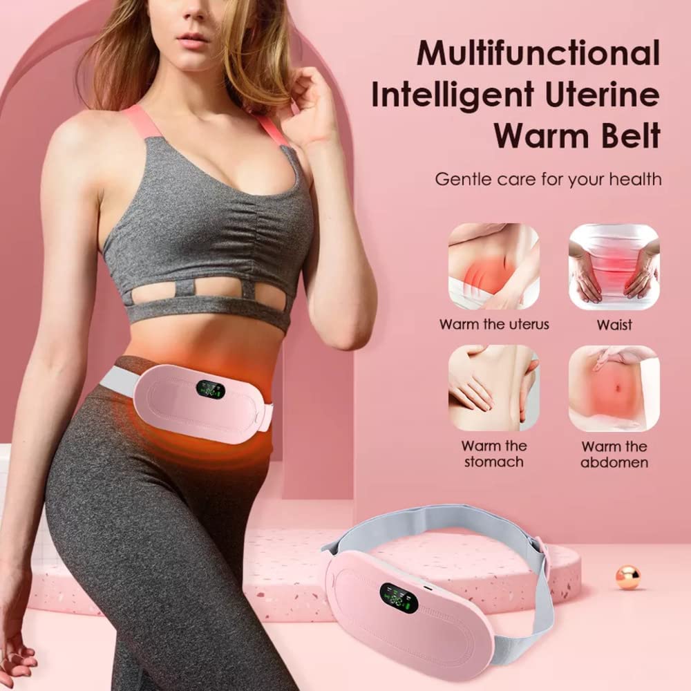 Period Cramp Relief Heating Pad – Massage & LED Belt
