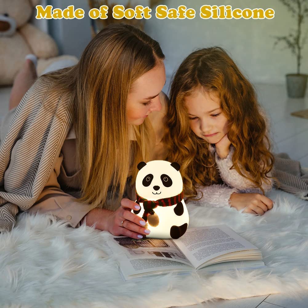 Cute Panda Night Light β Soft Silicone Touch Lamp