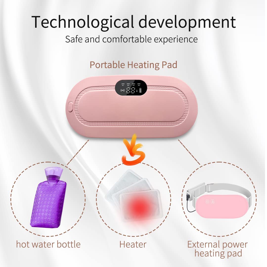 Period Cramp Relief Heating Pad – Massage & LED Belt