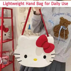 Cute Kitty Red Bow Shoulder - Tote Bag