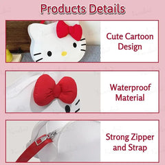 Cute Kitty Red Bow Shoulder - Tote Bag