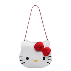 Cute Kitty Red Bow Shoulder - Tote Bag