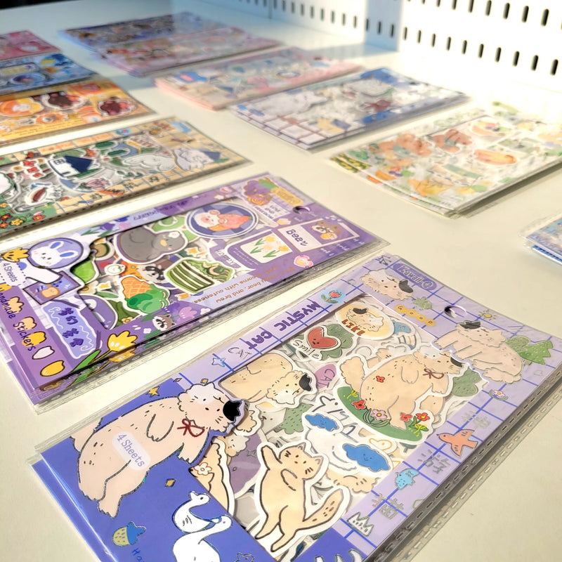 Cartoon Shade Sticker Set (Pack of 4 Sheets)