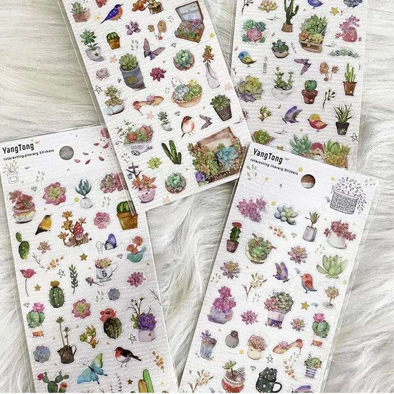 Plant Theme Kawaii Single Sheet Stickers