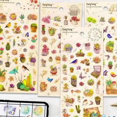 Plant Theme Kawaii Single Sheet Stickers