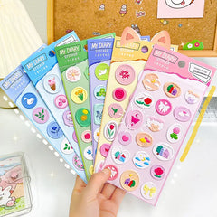 Cute 3D Wax Stamp Style Stickers Colorful Embossed Envelope Decor
