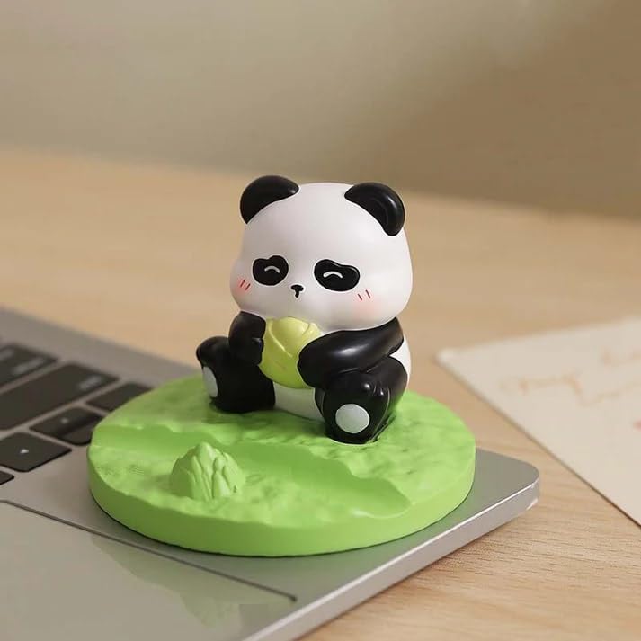 Cute Sitting Panda Phone Holder Cartoon Design