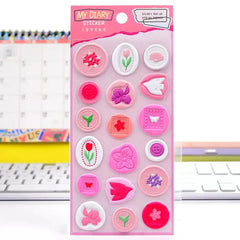 Cute 3D Wax Stamp Style Stickers Colorful Embossed Envelope Decor