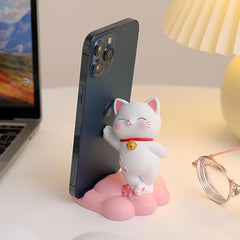 Cute Standing Cat Phone Holder Lovely Desk Decor