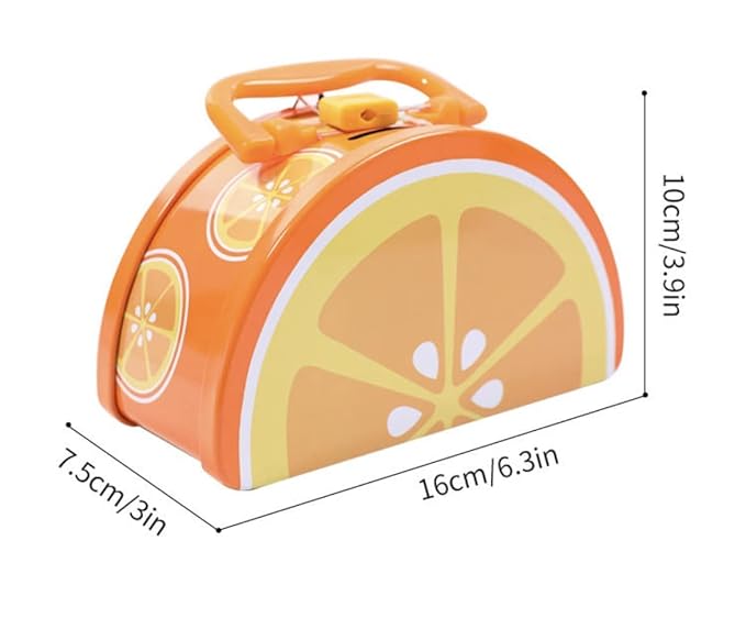 Fruit-Shaped Mini Metal Coin Bank Piggy Bank