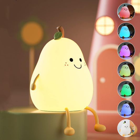Cute Pear LED Night Light with 7 Colors