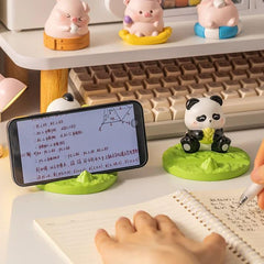 Cute Sitting Panda Phone Holder Cartoon Design