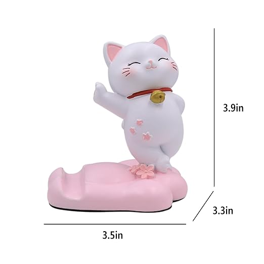 Cute Standing Cat Phone Holder Lovely Desk Decor