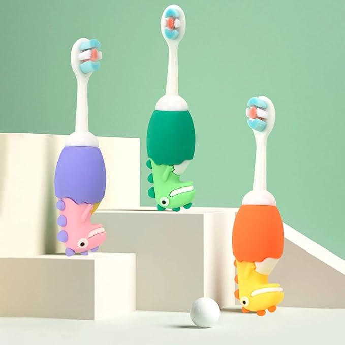 Kids Dinosaur Style Toothbrush Fun Cartoon
