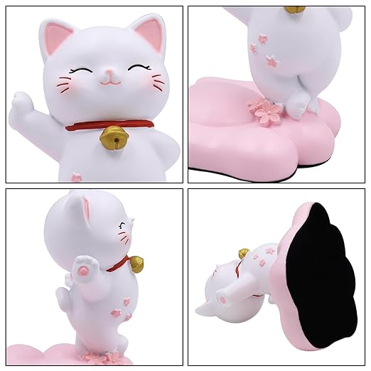 Cute Standing Cat Phone Holder Lovely Desk Decor