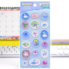 Cute 3D Wax Stamp Style Stickers Colorful Embossed Envelope Decor