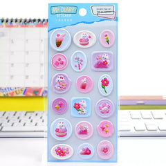 Cute 3D Wax Stamp Style Stickers Colorful Embossed Envelope Decor