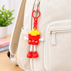 Adorable Fast Food Theme Silicone Bag Charm / Keychain