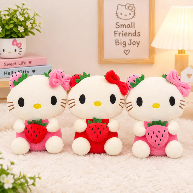 Adorable Strawberry Plush Teddy – 28 cm