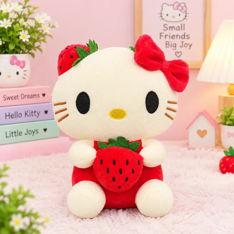 Adorable Strawberry Plush Teddy – 28 cm