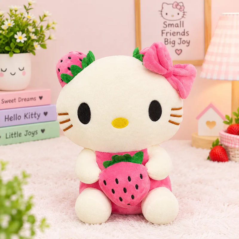 Adorable Strawberry Plush Teddy – 28 cm