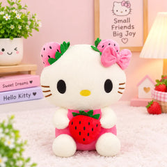 Adorable Strawberry Plush Teddy – 28 cm