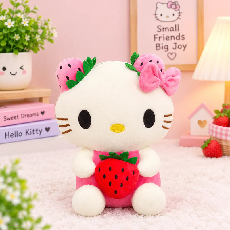 Adorable Strawberry Plush Teddy – 28 cm