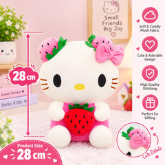 Adorable Strawberry Plush Teddy – 28 cm