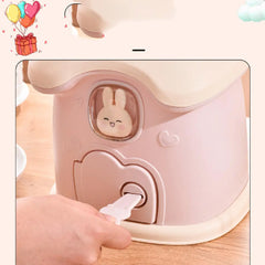 Cute Rabbit House Piggy Bank With Key – Tiny Treasure
