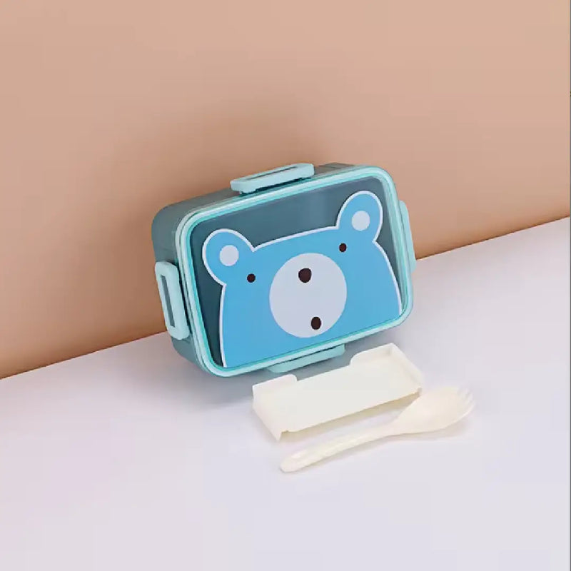 Cute Animal Print Lunch Box with Compartments