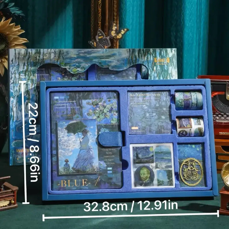 Vintage Aesthetic Blue Scrapbook Journaling Kit