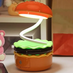 Burger-Shaped Rechargeable Desk Lamp with Sharpener