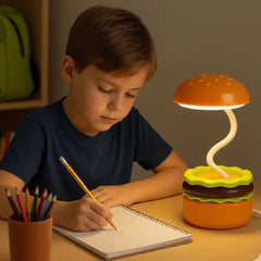 Burger-Shaped Rechargeable Desk Lamp with Sharpener