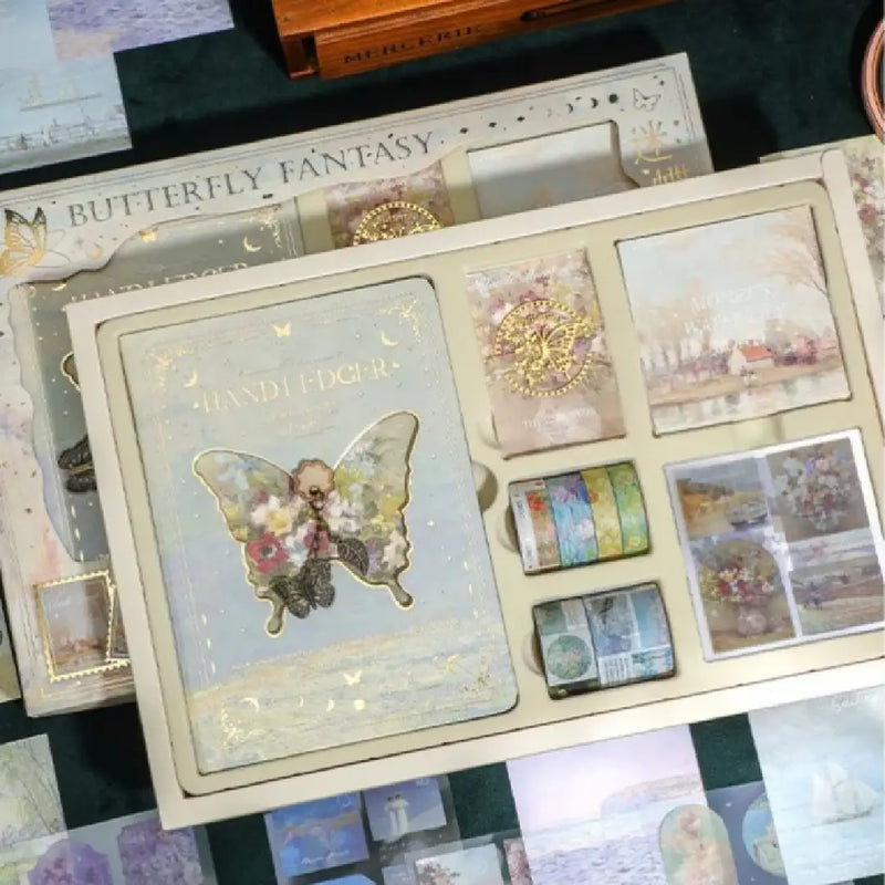 Vintage Aesthetic Butterfly Scrapbook Journaling Kit