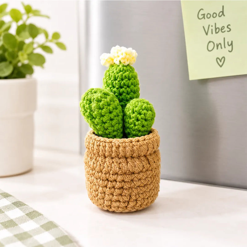Crochet Fridge Magnet - Cactus