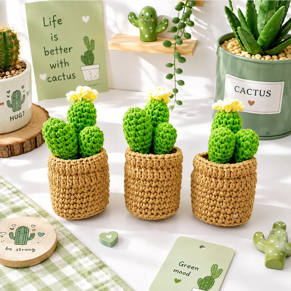 Crochet Fridge Magnet - Cactus