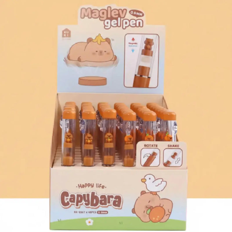 Floating Capybara Gel Pen – Magnetic Cute Kawaii Pen