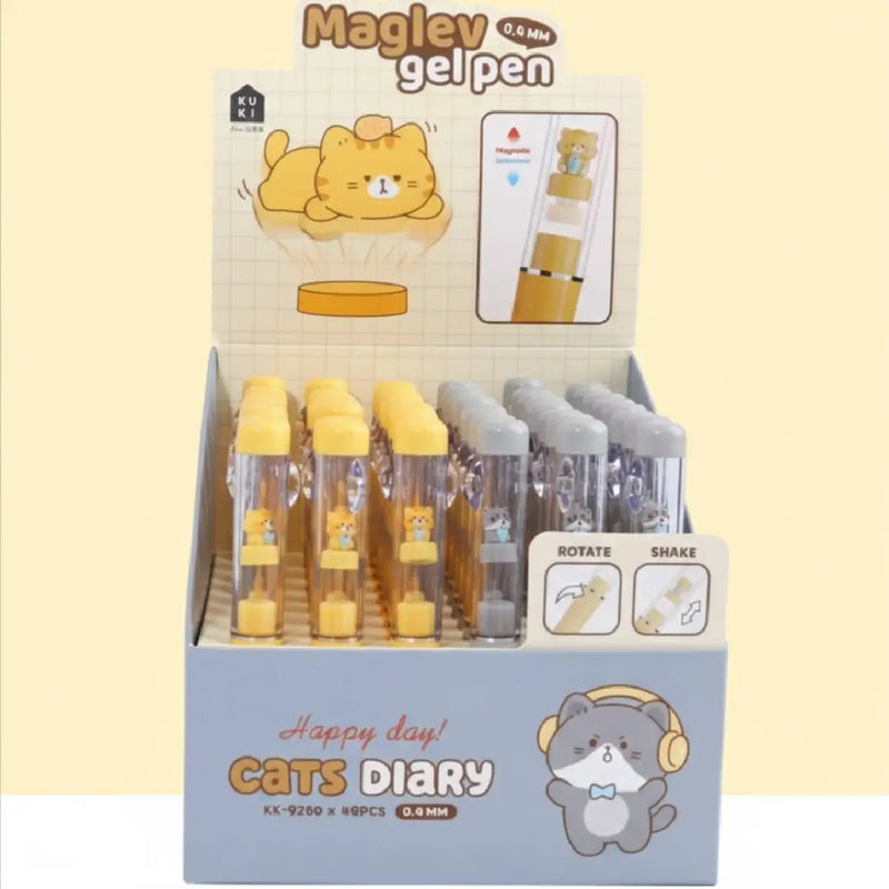 3D Floating Cat Gel Pen – Cute Shaking Mini Cat, Smooth Writing