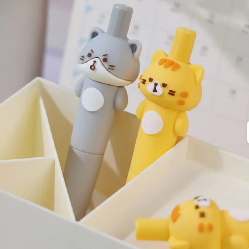 3D Grumpy Kitten Gel Pen – Cute Soft-Grip Design