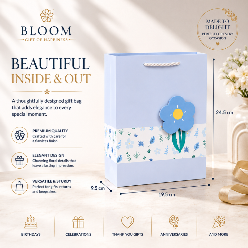 Pastel Floral Paper Gift Bag