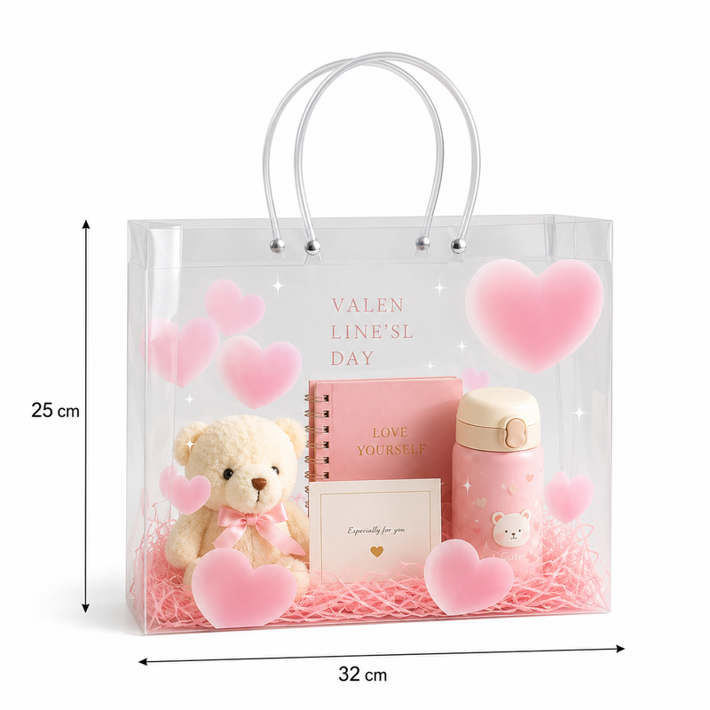 Valentine Heart Transparent PVC Gift Bag