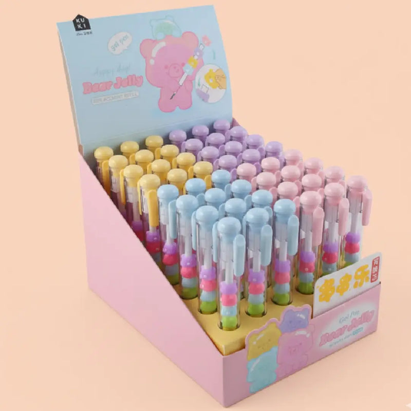 Jelly Bear “Pastel” Cute Aesthetic Clicker Pen