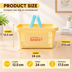 Compact Pastel Shopping Basket - 24 CM Width