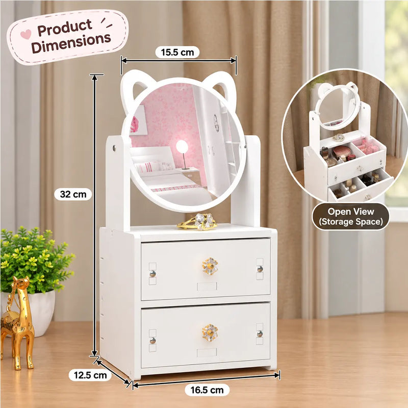 Compact Storage Organizer with Mirror