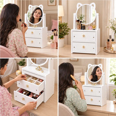 Compact Storage Organizer with Mirror