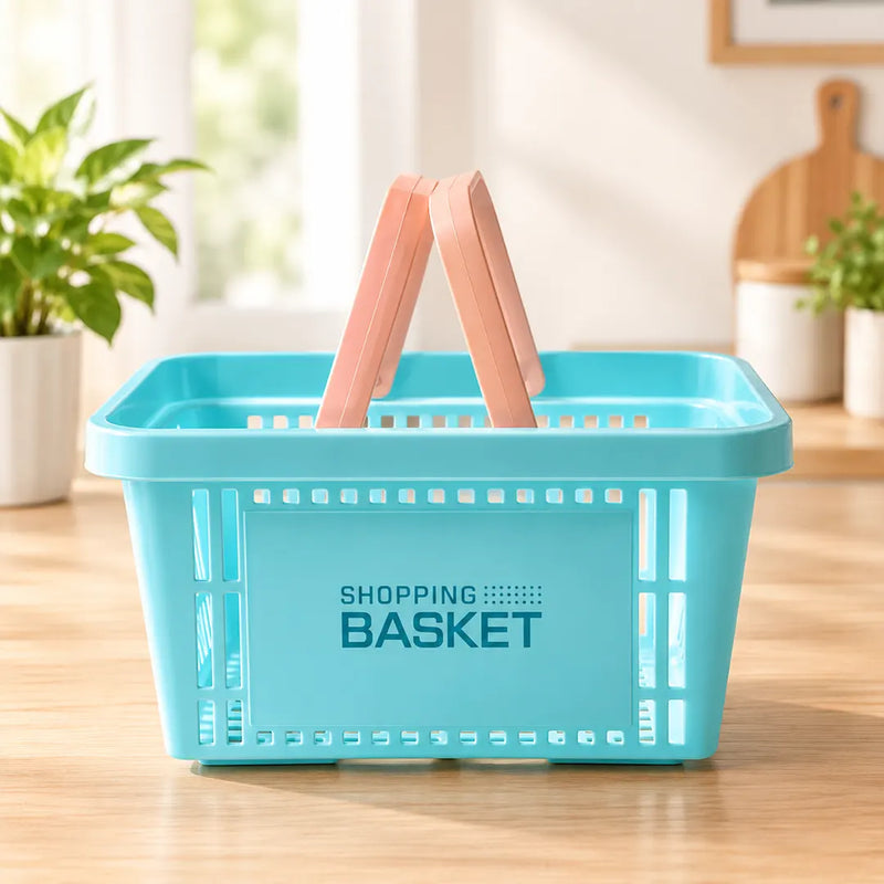 Compact Pastel Shopping Basket - 24 CM Width