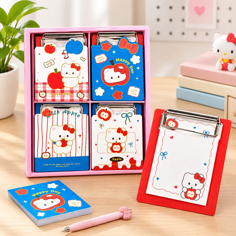 Cute Apple Cat A7 Clipboard Sticky Notes
