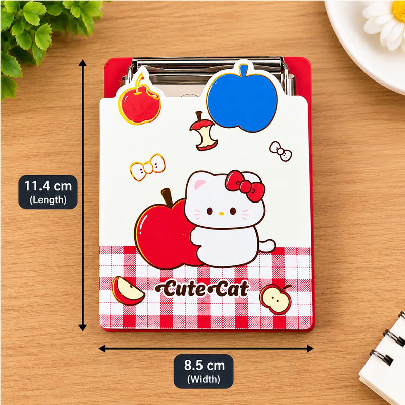 Cute Apple Cat A7 Clipboard Sticky Notes